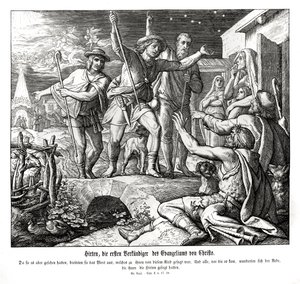 Çobanlar müjdeyi yaydı, Luka İncili by Julius Schnorr von Carolsfeld