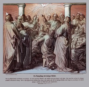 Havariler kutsal hayaletle doludur, Elçilerin İşleri by Julius Schnorr von Carolsfeld