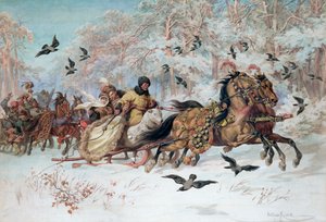 Bir Kızakta Olenka ve Kmicic, 1885