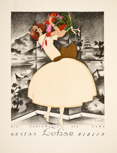 Gustav Lohse, Berlin, Kadın Parfümünün Styl reklamı, pub.1922 (pochoir baskı) by Jupp Wiertz