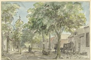 Lage Vuursche'deki köy sokağı