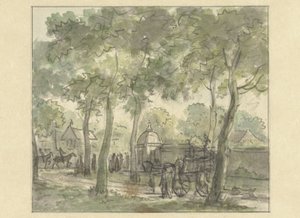 Kubbe ile duvar boyunca köy yolu by Jurriaan Andriessen