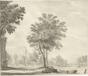 Bir köy manzarası by Jurriaan Cootwijck