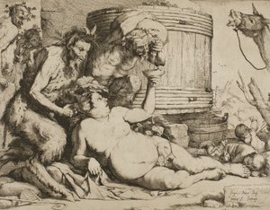 Şarap fıçısında Silenus by Jusepe de Ribera