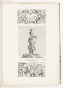 Ornaments Kitaplar J.A. tarafından icat edildi ve çizildi Meissonnier Architect, Ressam of the Bedroom & Cabinet DU ROI, pl. Juste-Aurèle Meissonnier