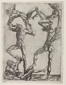 Beş Adam Piramidi, c. 1543. by Juste de Juste