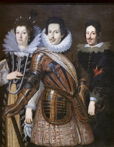 Medici Kralı II. Cosimo, eşi Avusturya Kralı Mecdelli Meryem ve oğlu II. Ferdinand ile birlikte