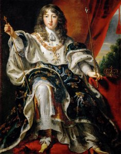Louis XIV, Fransa Kralı 1638-1715, taç giyme cübbesi içinde