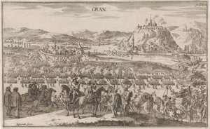 1683 yılında cüruf bij Párkány Gran (nesne üzerindeki başlık) by Justus van den Nijpoort