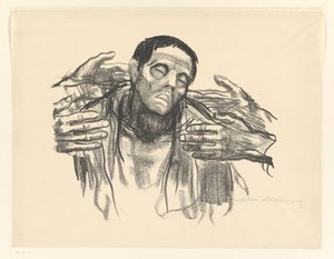 Adam ve Dört El Yarım Rusya (orijinal başlık) by Käthe Kollwitz (signed by artist)