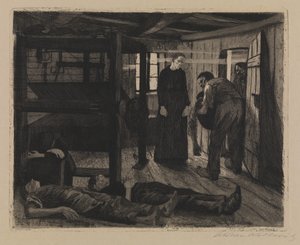 Bir dokumacı isyanı - son by Käthe Kollwitz