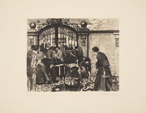Bir dokumacı isyanı - fırtına by Käthe Kollwitz
