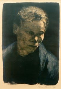 K. Kollwitz, bir işçi kadının yarım boy portresi by Käthe Kollwitz