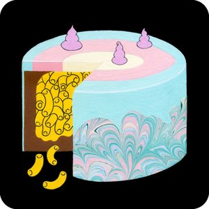 Mac n' cheesecake, 2017 (kağıt üzerine karışık teknik)