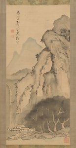 Şelaleli Manzara, ca. 1817. by Kameda Bosai