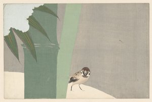 Karda bambu, 1909 (tahta baskı) by Kamisaka Sekka