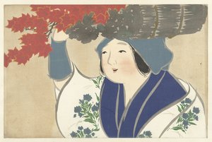 yakacak odun satıcısı Kuroki uri Yüz Dünyanın Çiçekleri (dizi adı) Momoyogusa, cilt. 1 (dizi başlığı) by Kamisaka Sekka
