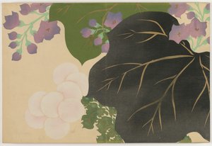 Yüz Dünyanın Çiçekleri (Momoyogusa): Kasımpatı ve Paulownia (Kikukiri) by Kamisaka Sekka