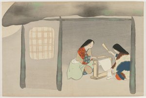 Yüz Dünyanın Çiçekleri (Momoyogusa): Dolgun İpek (Uchiginu) by Kamisaka Sekka
