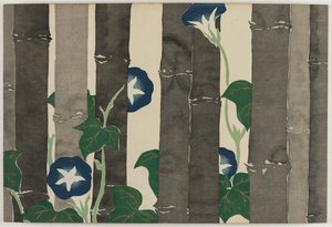 Yüz Dünyanın Çiçekleri (Momoyogusa): Sabah Zaferleri (Asagao) by Kamisaka Sekka