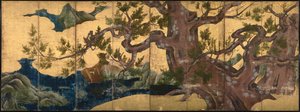 Selvi Ağacı Sekiz katlı perde, 1590