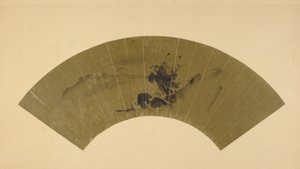 Nehir ve kızıl güneş, Edo dönemi, 19. yüzyılın başları. by Kano Isen