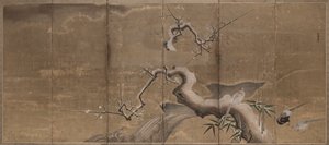 Erik Ağaçları ve Sülün Kuşları ile Kış Manzarası, 1600