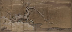 Erik Ağaçları ve Sülün Kuşları ile Kış Manzarası Sağ, 1600