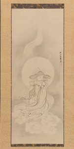 Jizo Bosatsu Flüt Çalıyor, 17. Yüzyılın ortalarında. by Kanō Tan’yū