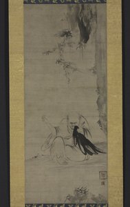 Choyo: Sabah Güneşi Altında Keşiş Dikişi, c.1350 veya öncesi by Kaō