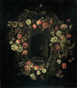 Bir Nişi Çevreleyen Çiçek Çelengi by Karel Batist