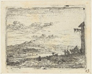 Inn'de vagonlu İtalyan manzarası Küçük manzaralar (dizi başlığı) by Karel Du Jardin