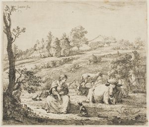 Köpeğiyle Konuşan Bir Çoban by Karel Dujardin