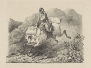 At sırtında kaçan asker by Karel Frederik Bombled