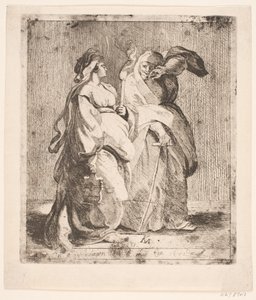 Judith hizmetçisi ile by Karel van III Mander