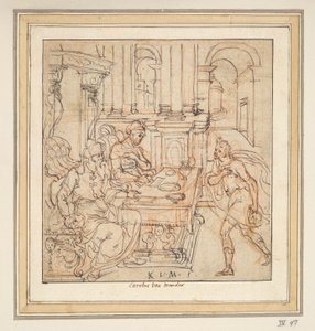Prodigal Oğul ebeveynlerinden veda ediyor [?] by Karel van Mander I