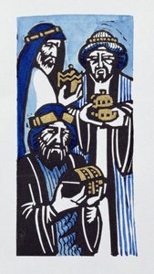 Three Kings, 1998 (kağıt üzerinde linocut ve wc)