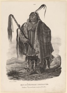 Bir Monitari Kızılderili by Karl Bodmer