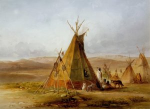 Assiniboin / Tipi / Karl Bodmer kampı