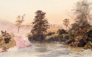 Mahoning Creek, Pensilvanya by Karl Bodmer