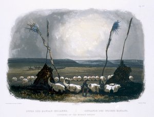Mandan Kızılderililerinin Teklifi, Sigismond Himely (1801-72) 1843 (aquatint) tarafından kazınmış 