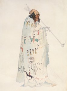 Piegan Kara Ayaklı Adam by Karl Bodmer
