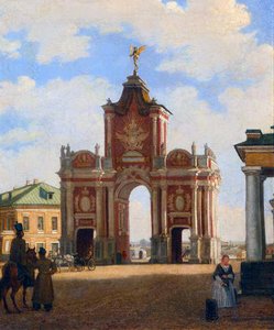 ಮಾಸ್ಕೋದಲ್ಲಿ ರೆಡ್ ಗೇಟ್, 1844 ಟರ್ಕ್ by Karl Fridrikh Petrovich Bodri