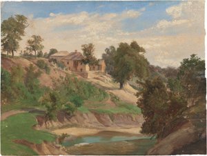 Pedernales Nehri üzerinde by Karl Friedrich Hermann Lungkwitz