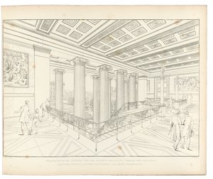 Altes Museum Berlin: Merdivenden Görünüm, 1852 by Karl Friedrich Schinkel