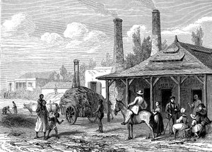 1863'te Mauritius'taki şeker fabrikası. Le T du Monde Paris 1863 Yayıncı