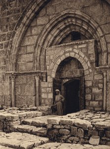 Kudüs, Meryem Ana Mezarı Kilisesi, Portal (s/b fotoğraf) by Karl Grober