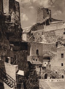 Mar Saba, Eudoxia Kulesi ve Manastırı (s/b fotoğraf) by Karl Grober