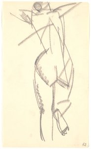 Ayakta duran model, arkadan bakıldığında by Karl Isakson