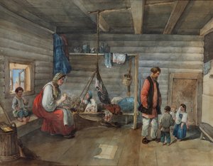 Bir köy evinde, 1841